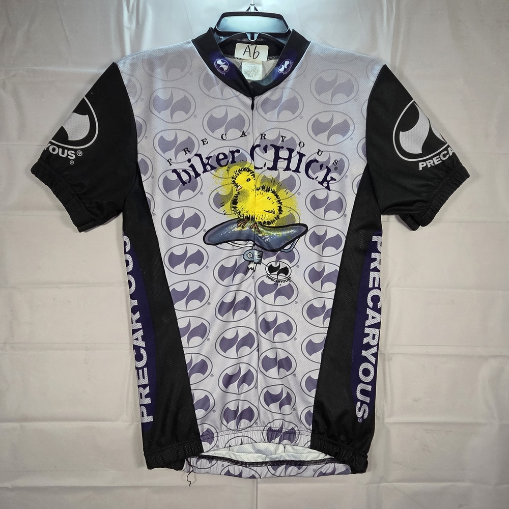 Short Sleeve Cycling Jersey - Gray/Black with Purple Accent